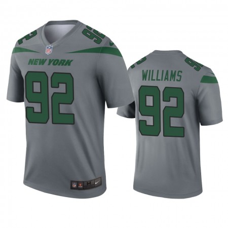 Maillot Homme New York Jets Leonard Williams 92 Gris Inverted Legend